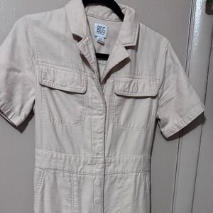 BDG +Urban Outfitters Light Cream Utility Jumpsuit Small